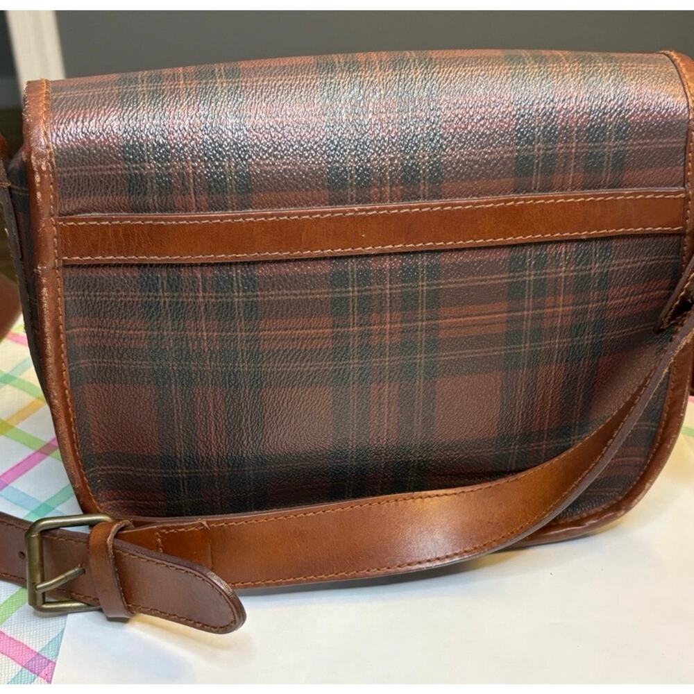 Ralph Lauren Vintage Brown/Black Checkered Crossbody - Picture 2 of 5